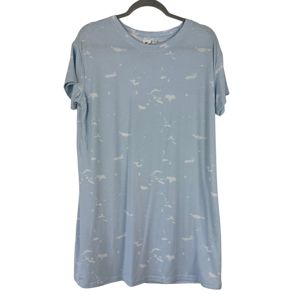 BP. Sz S Women's Blue White Printed Design Short‎ Sleeve Night Gown PJs
